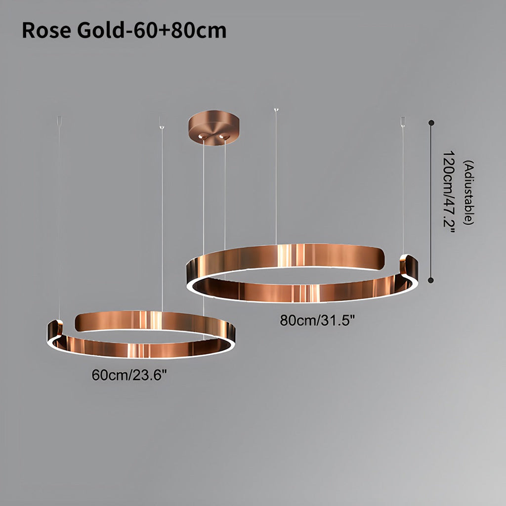 Sleek Circular LED Ring Chandelier For Living Room Decor