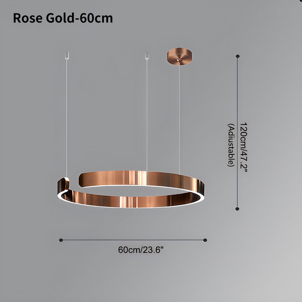 Sleek Circular LED Ring Chandelier For Living Room Decor