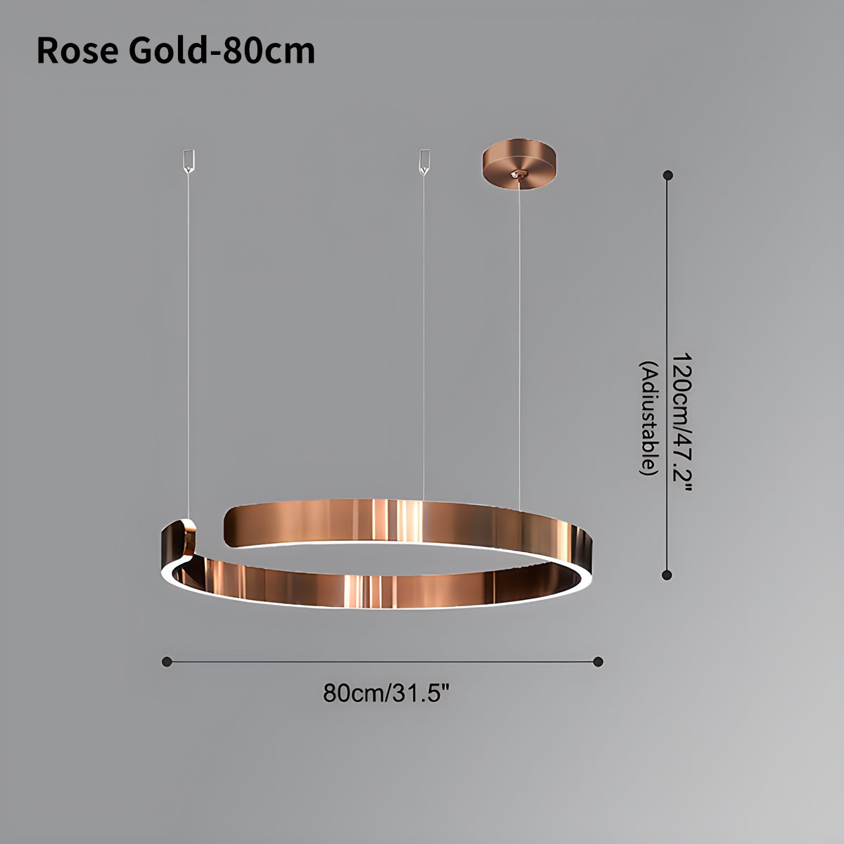 Sleek Circular LED Ring Chandelier For Living Room Decor