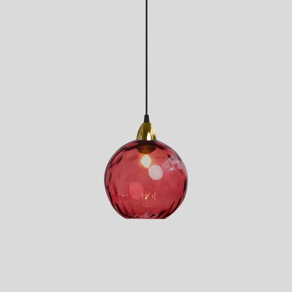 Vivid Glass Orb Pendant Light In Living Room Ceiling