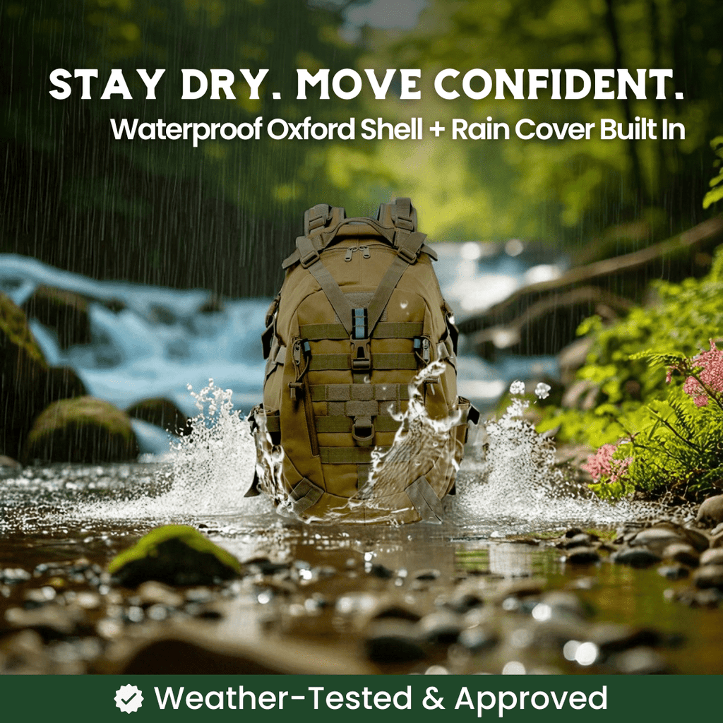Rovex 40L Tactical Backpack With MOLLE System And Water-Resistant Fabric