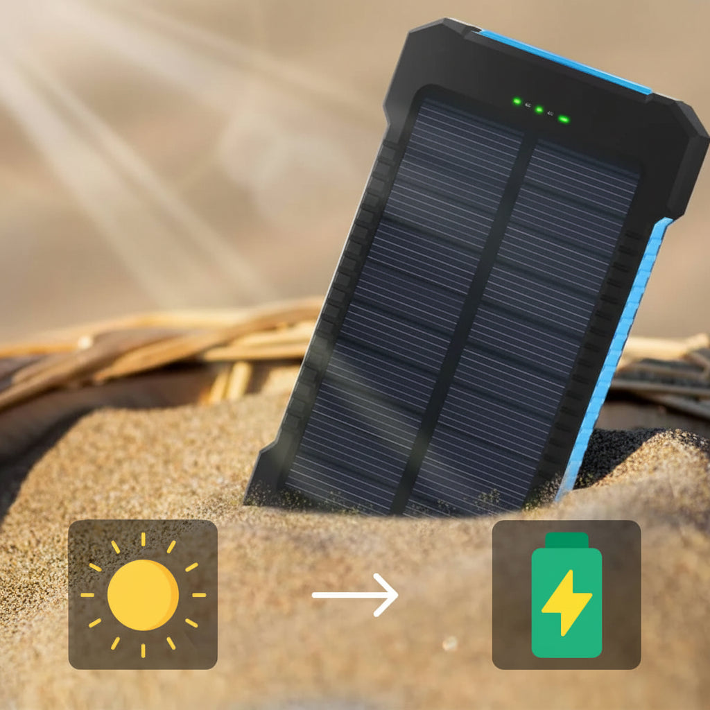 Rugged Solar Power Bank 20000mAh Outdoor Charger With Two USB Ports