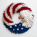 Rustic Eagle Wreath Handcrafted Patriot Decor Weather-Resistant Tribute to Veterans