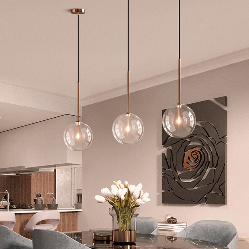 Glass Globe Pendant Lights For Modern Kitchens And Bedrooms