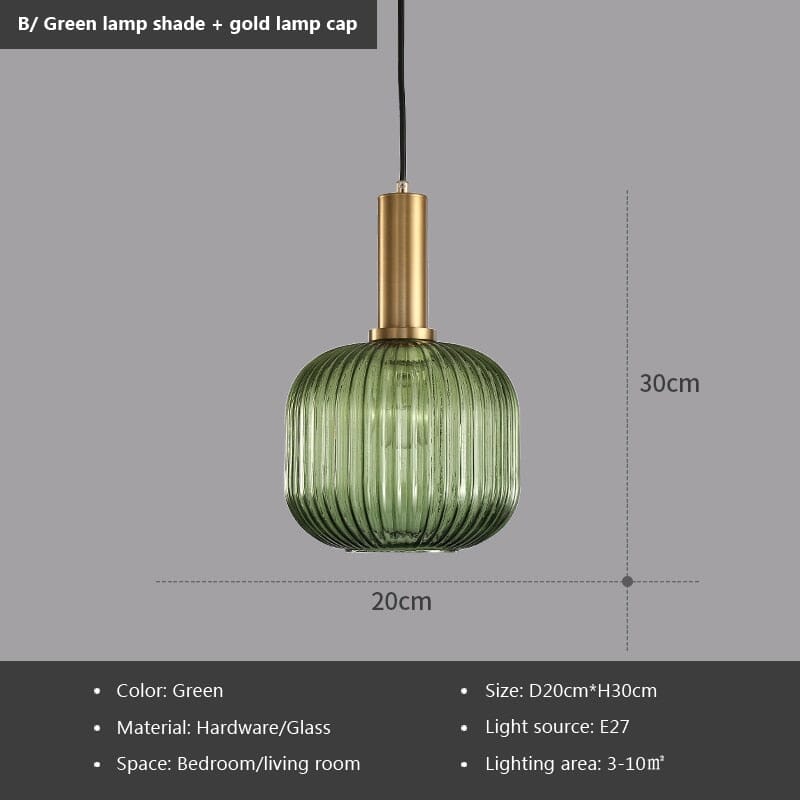 Marise Pendant Lights With Fluted Glass Nordic Decor