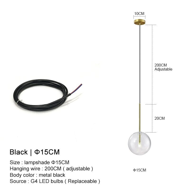 Glass Globe Pendant Lights For Modern Kitchens And Bedrooms