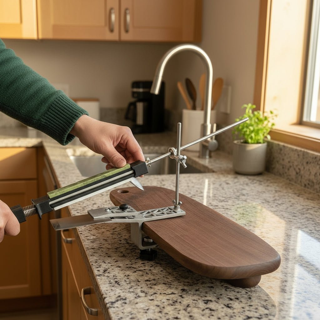 SharpMaster Knife Sharpener With Adjustable Clamp For Everyday Cooks