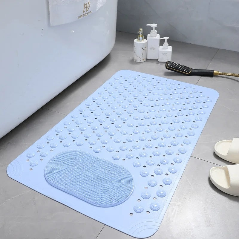 SafeGrip Bath Mat With Foot Scrubber For Safer Showering