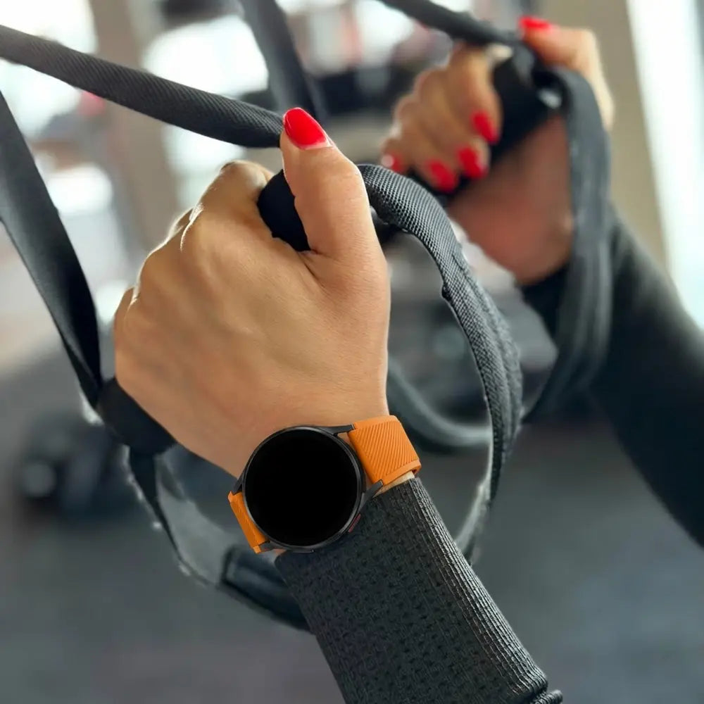 Orange Silicone Band With Buckle For Samsung Galaxy Watch 4 Classic 46mm