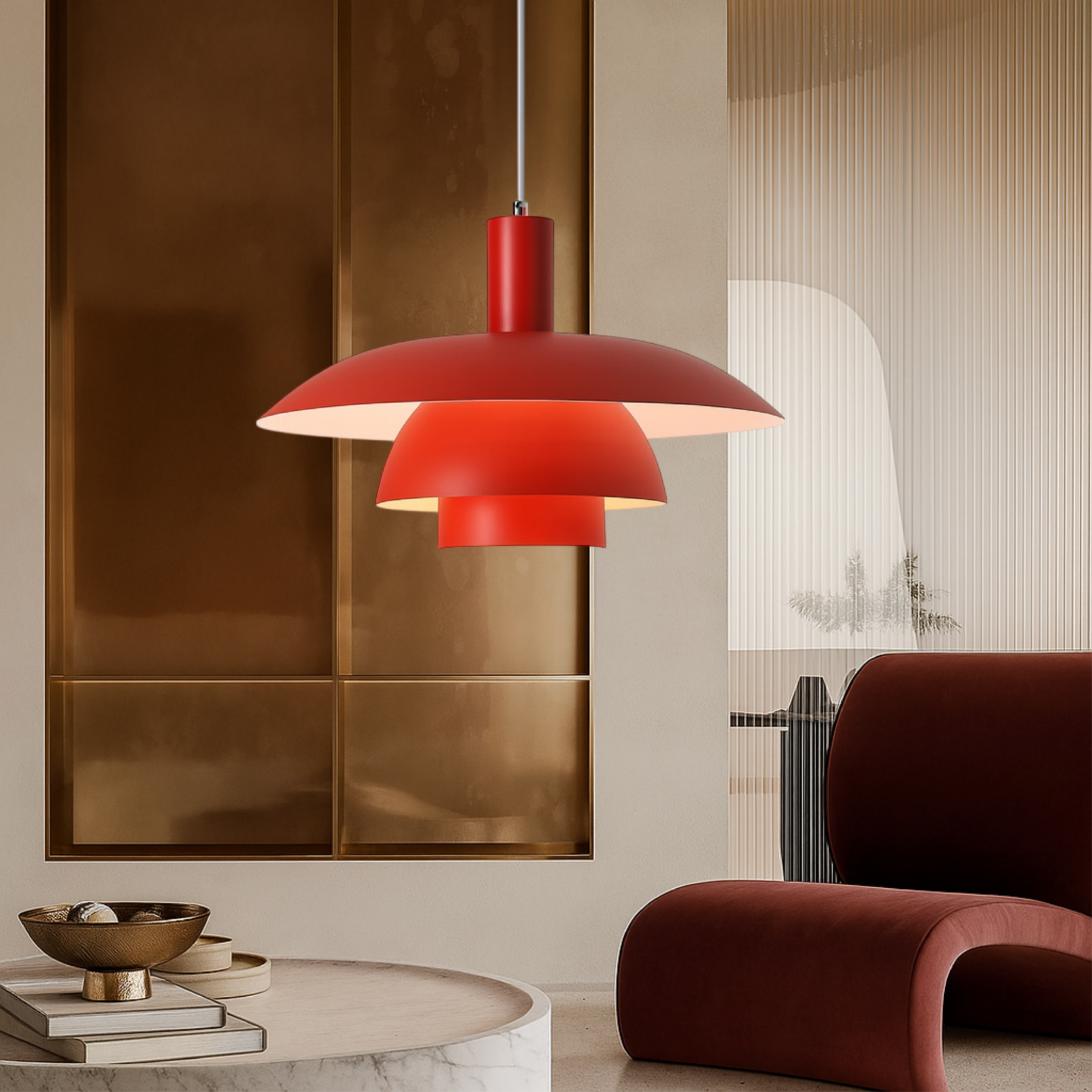 Scandinavian Dimmable LED Pendant Light Eco Friendly Kitchen Island Modern Interiors