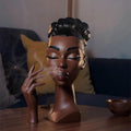 Scentra Incense Sculpture With Head Of A Black Woman For Elegant Home Decor