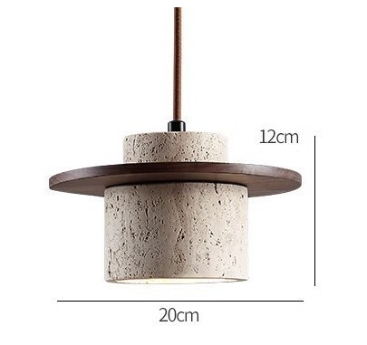 Coren Travertine Stone Pendant Light With Rustic Glow