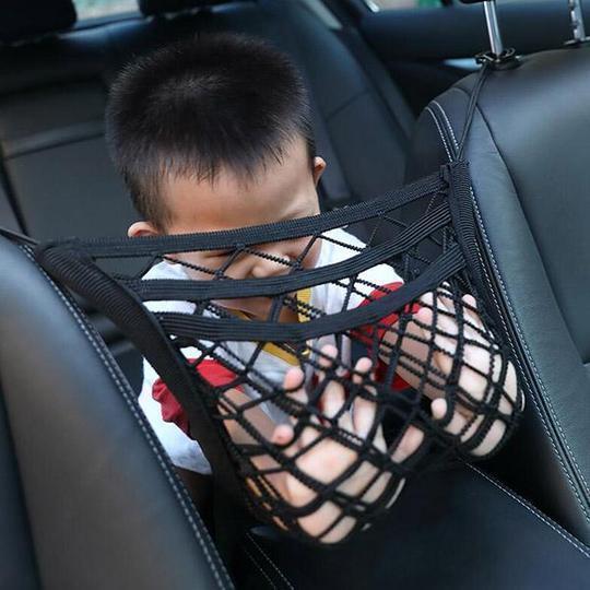 SeatBarrier Car Organizer With Safety Barrier For Safer Driving With Kids And Pets