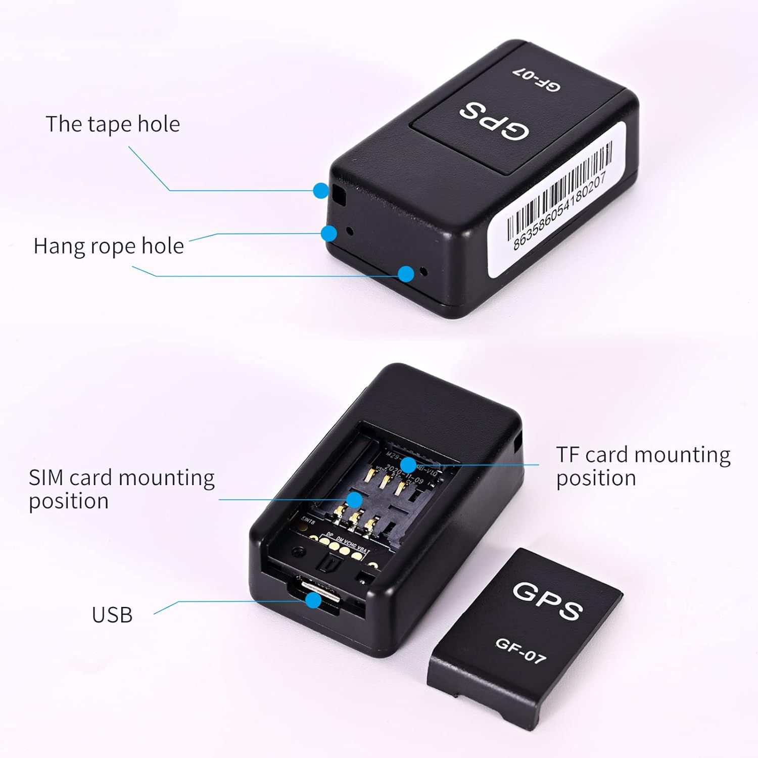 SecureTrack Compact GPS Tracker For Cars With Magnetic Mount For Real-Time Monitoring