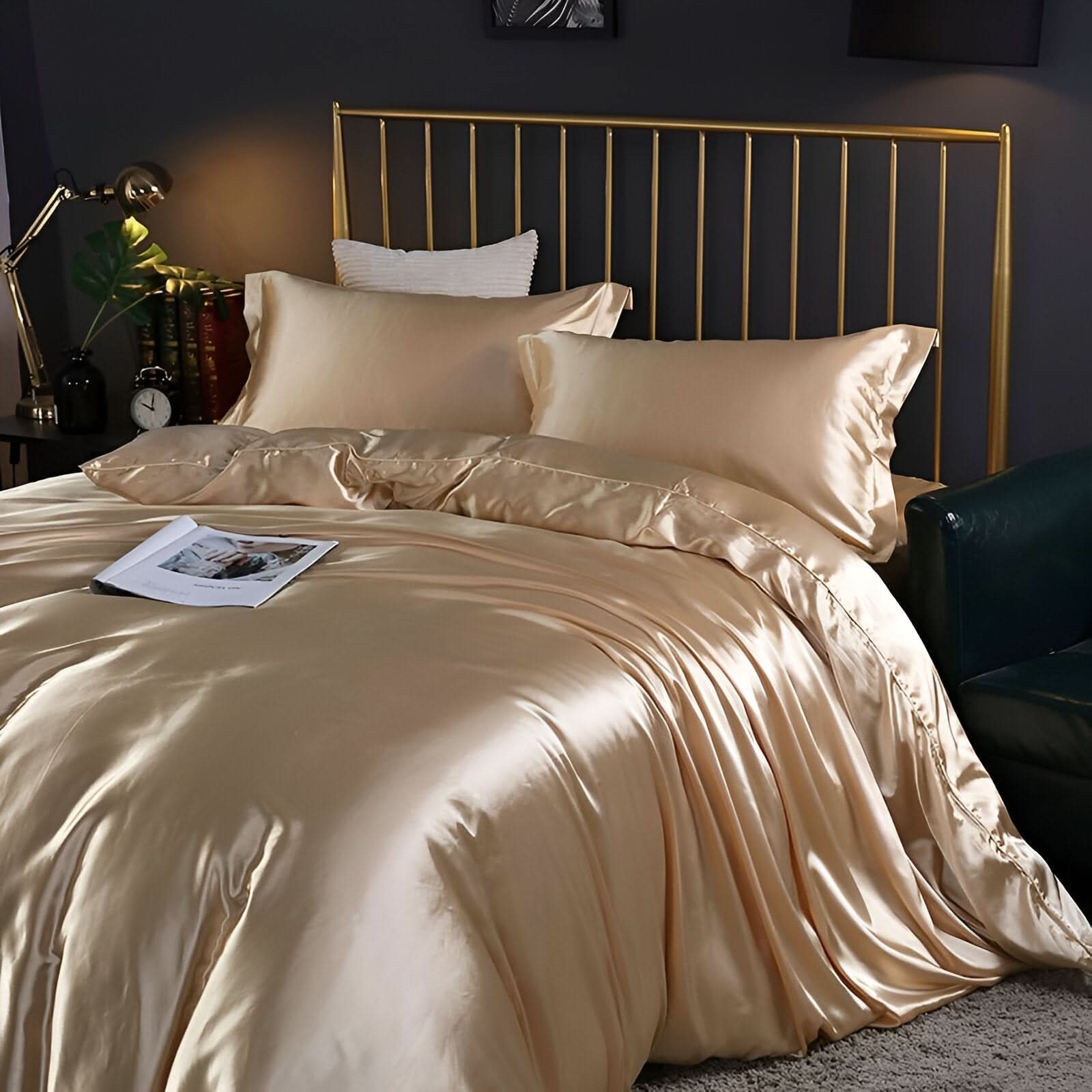 SereniSoft Hypoallergenic Silk Bedding From Mulberry For Restful Sleep Set