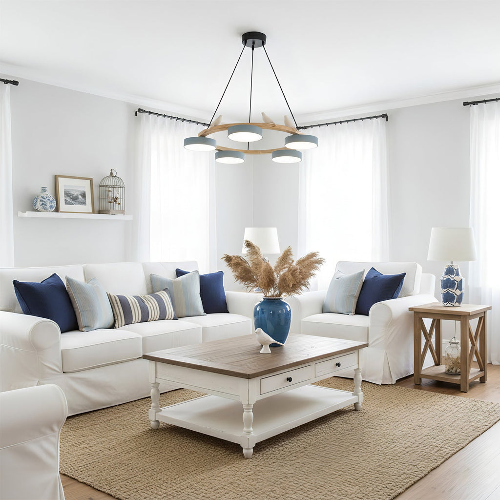 SiennaBird Elegant Gold Round Modern Chandelier For Dining Room