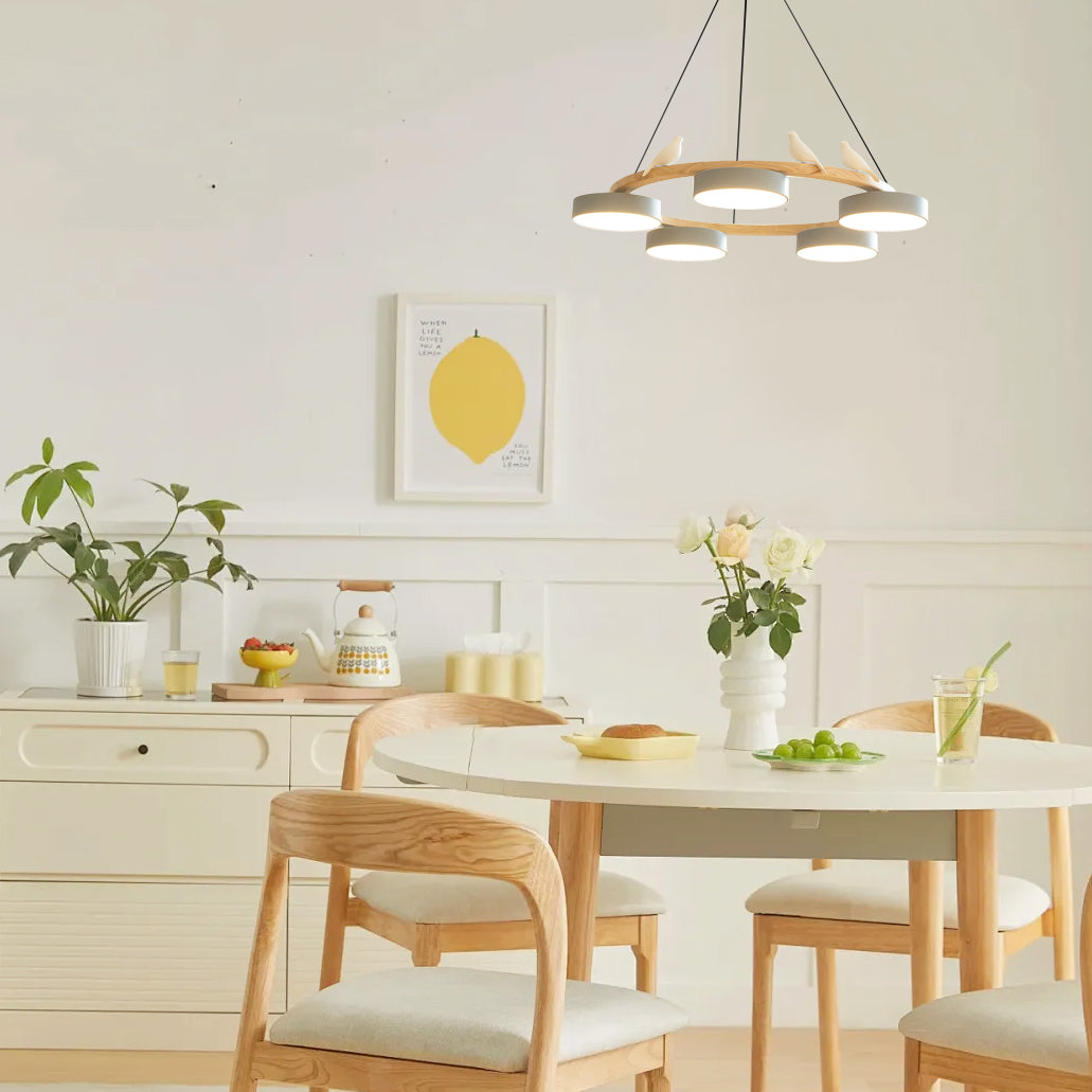 SiennaBird Elegant Gold Round Modern Chandelier For Dining Room