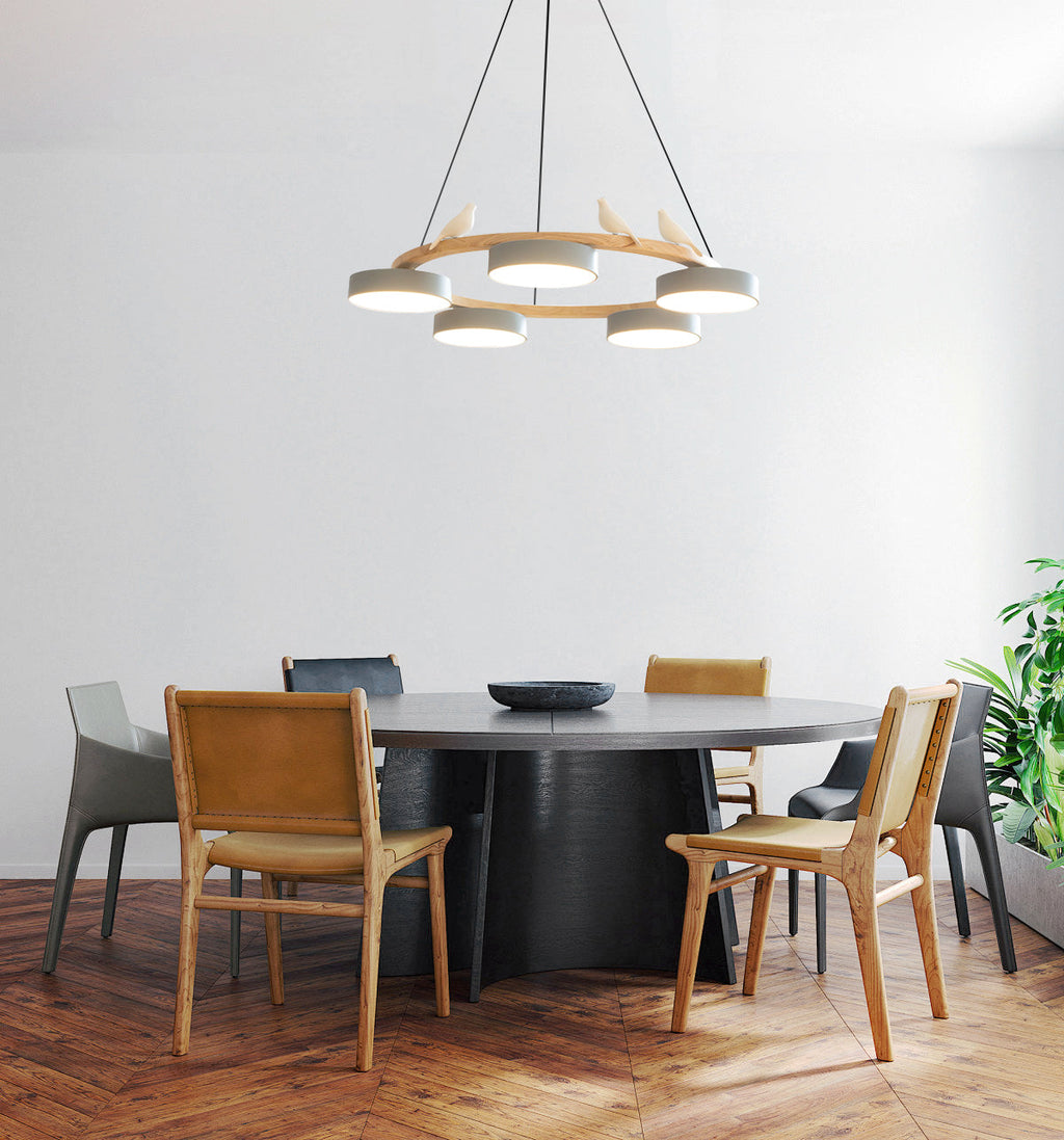 SiennaBird Elegant Gold Round Modern Chandelier For Dining Room