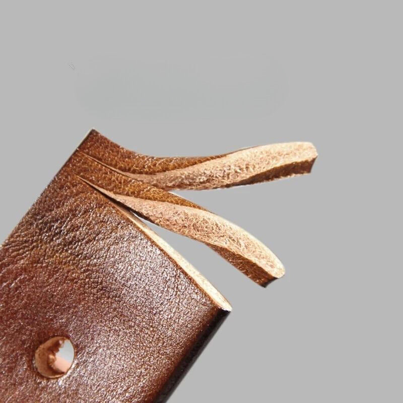 Sierra Collection Mens Leather Belt With Brass Buckle