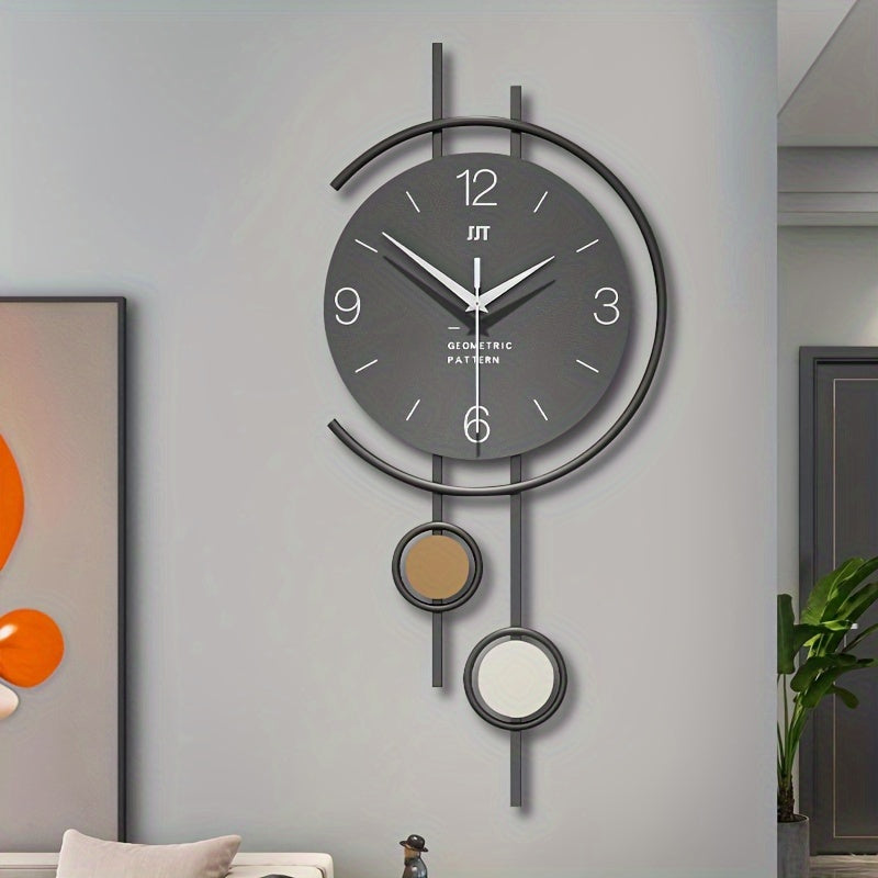 Nordic Silent Wall Clock With Large Numbers And Durable Iron Frame