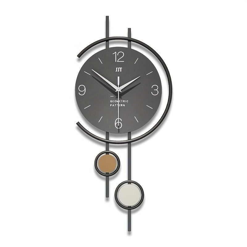 Nordic Silent Wall Clock With Large Numbers And Durable Iron Frame
