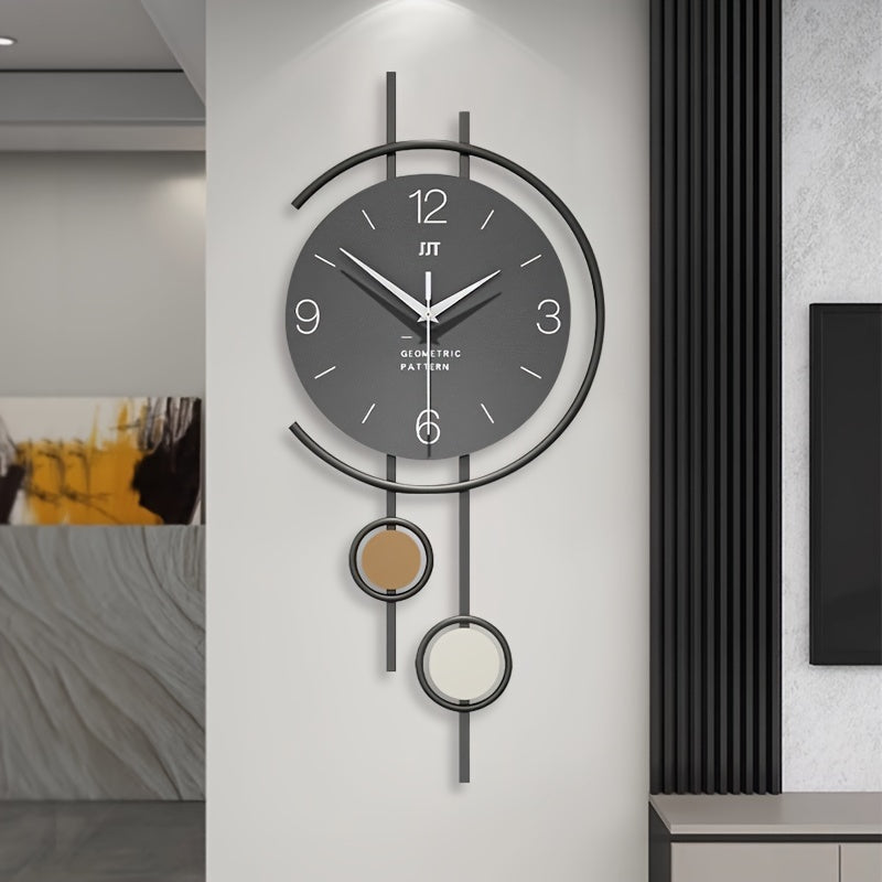 Nordic Silent Wall Clock With Large Numbers And Durable Iron Frame