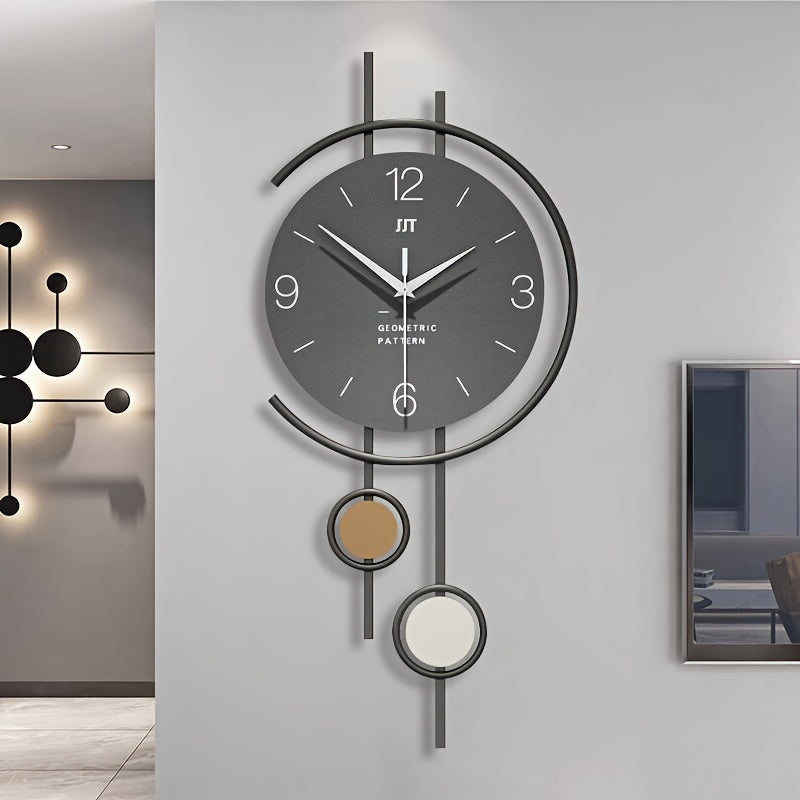 Nordic Silent Wall Clock With Large Numbers And Durable Iron Frame