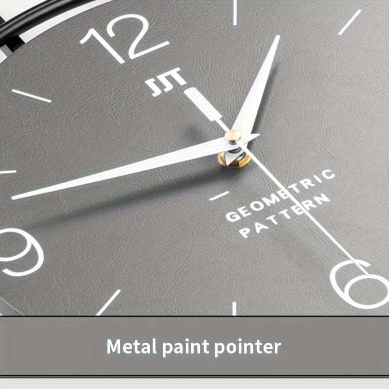 Nordic Silent Wall Clock With Large Numbers And Durable Iron Frame