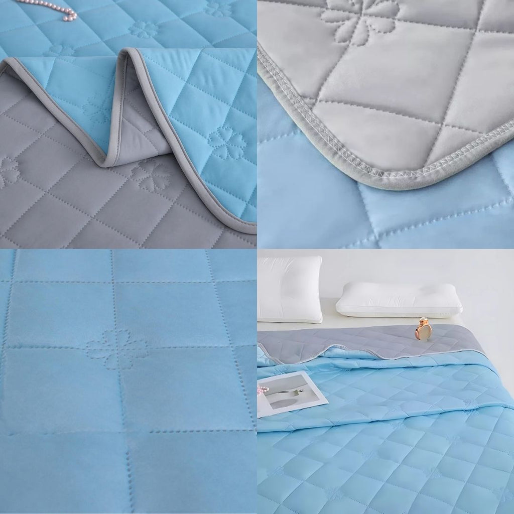 SilkCool Instant Cooling Blanket For Sensitive Skin Hypoallergenic Comfort