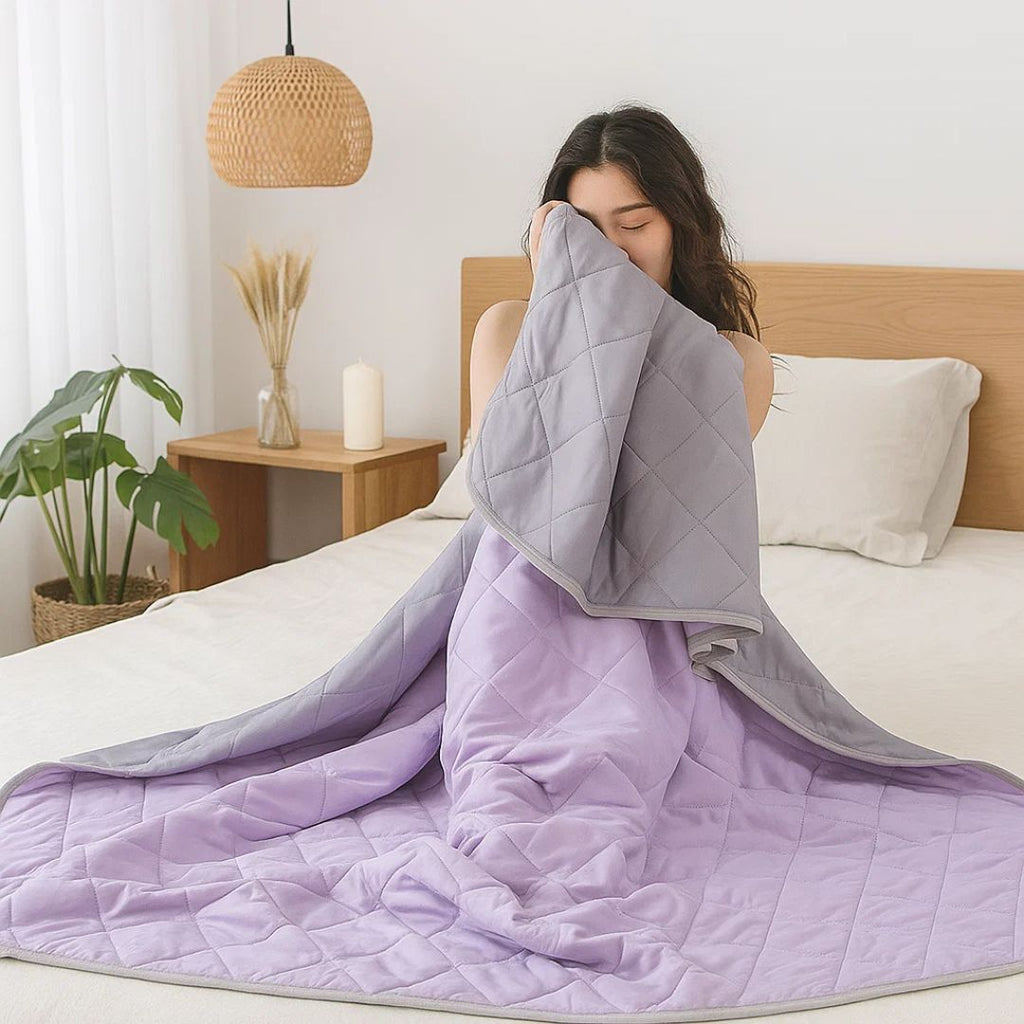 SilkCool Instant Cooling Blanket For Sensitive Skin Hypoallergenic Comfort