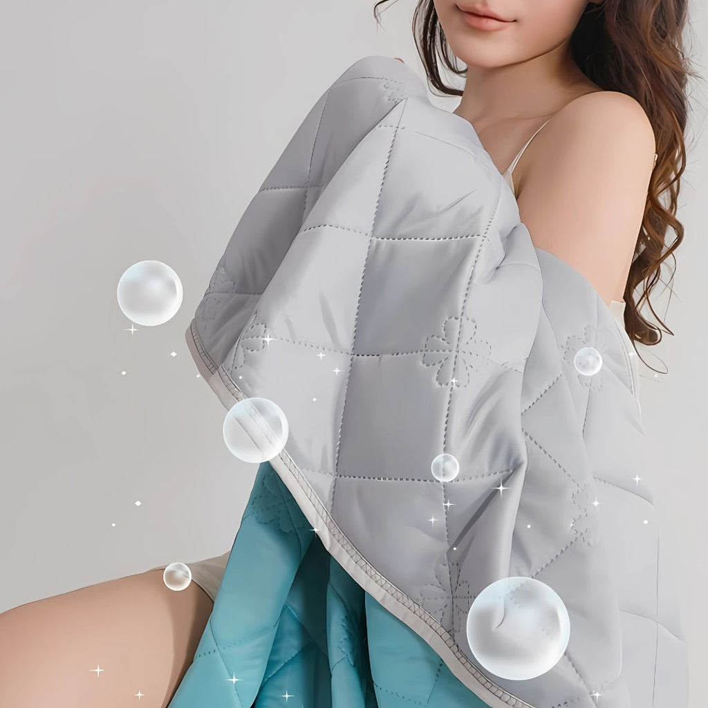SilkCool Instant Cooling Blanket For Sensitive Skin Hypoallergenic Comfort