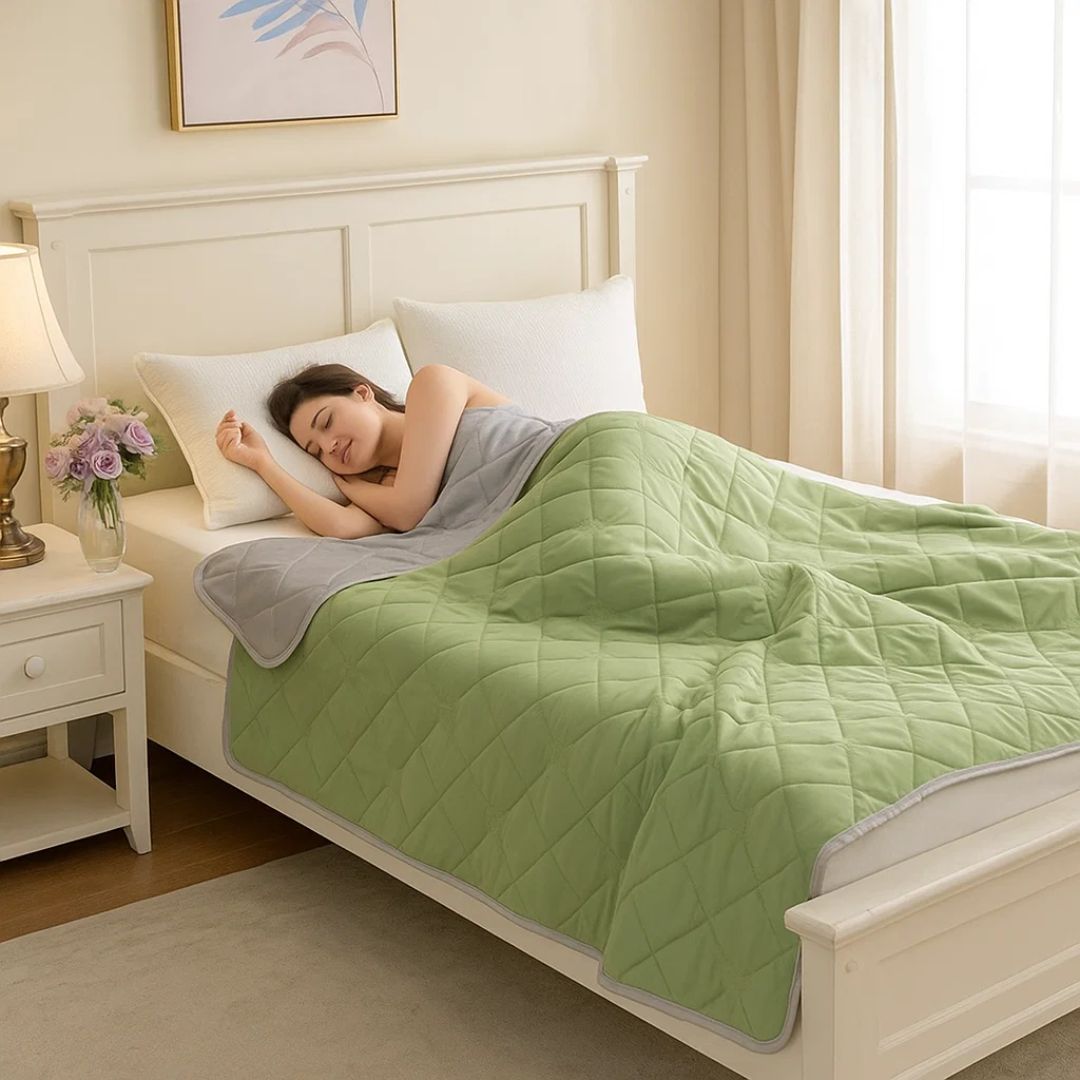 SilkCool Instant Cooling Blanket For Sensitive Skin Hypoallergenic Comfort