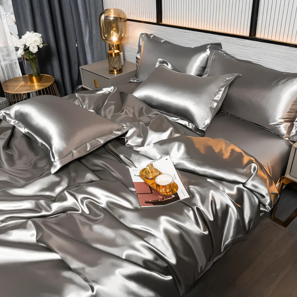 Silk Duvet Cover Set for Breathable Luxury Bedding and Comfort