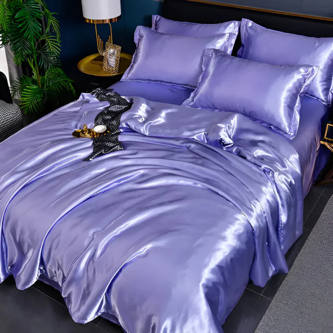 Silk Duvet Cover Set for Breathable Luxury Bedding and Comfort