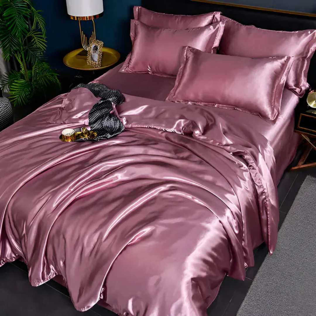 Silk Duvet Cover Set for Breathable Luxury Bedding and Comfort