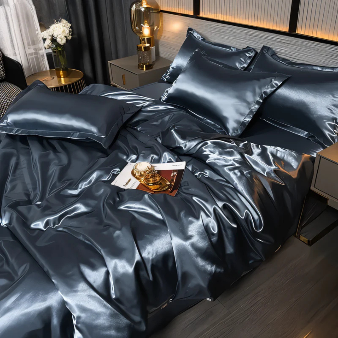 Silk Duvet Cover Set for Breathable Luxury Bedding and Comfort