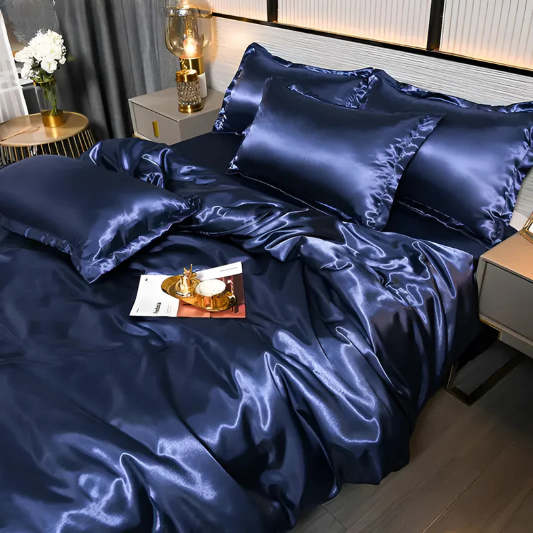 Silk Duvet Cover Set for Breathable Luxury Bedding and Comfort