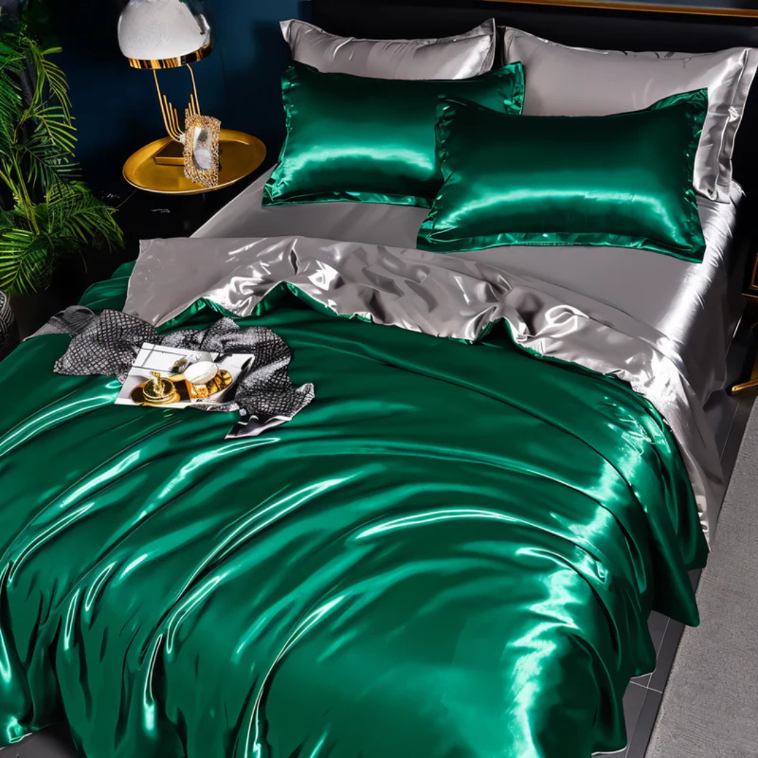 Silk Duvet Cover Set for Breathable Luxury Bedding and Comfort
