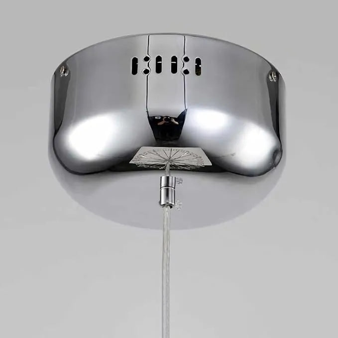 Dining Room Pendant Light With Polished Stainless Steel Sphere