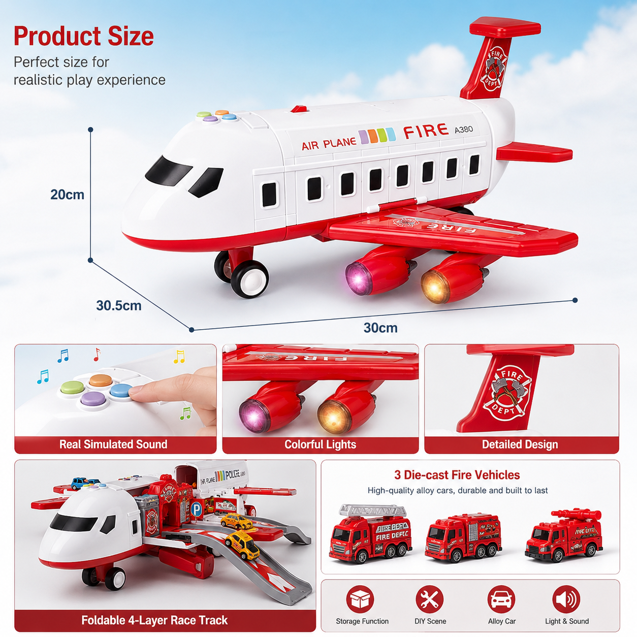 SkyMission Creative Flight Playset With Multiple Vehicles