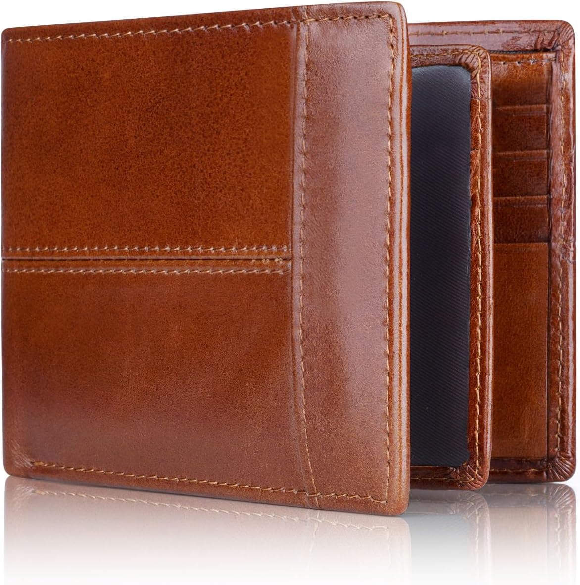 SlimArmor RFID Shield Leather Wallet For Men With Sixteen Card Slots, Durable Everyday Use