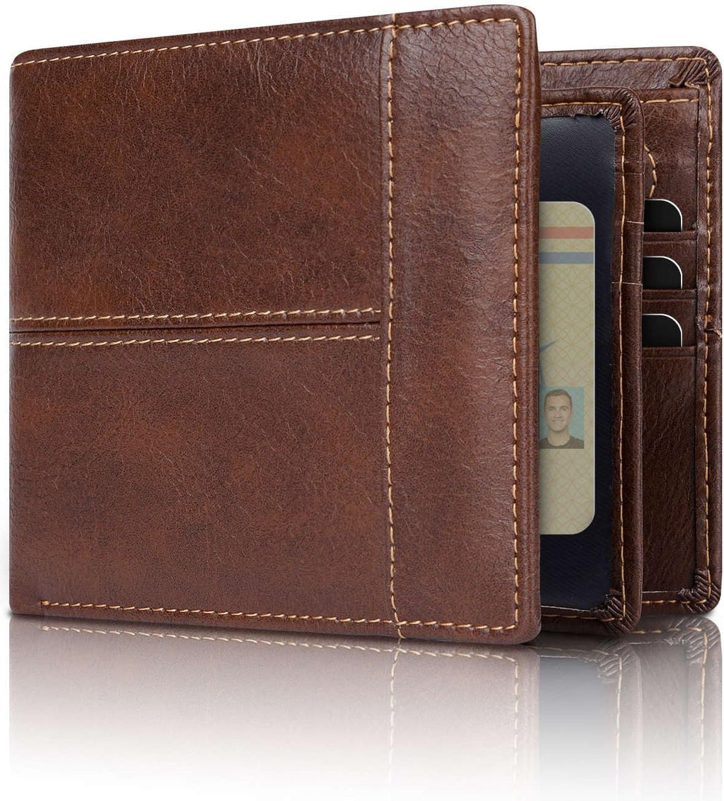 SlimArmor RFID Shield Leather Wallet For Men With Sixteen Card Slots, Durable Everyday Use