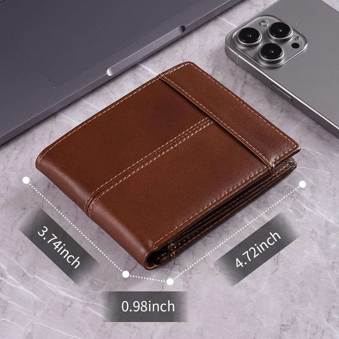 SlimArmor RFID Shield Leather Wallet For Men With Sixteen Card Slots, Durable Everyday Use