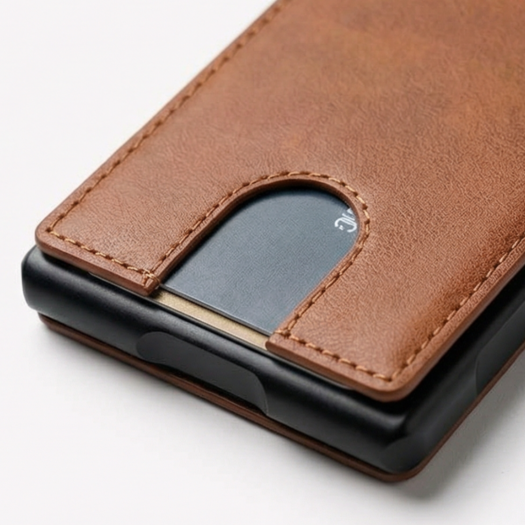 Vaultric Pop-Up Wallet With AirTag Pocket And RFID Blocking