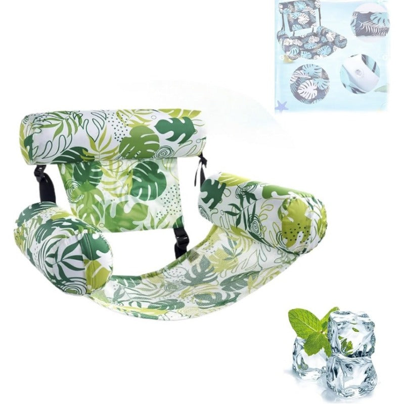 Sloosh Tropic-Ease Inflatable Pool Chair With Adjustable Backrest