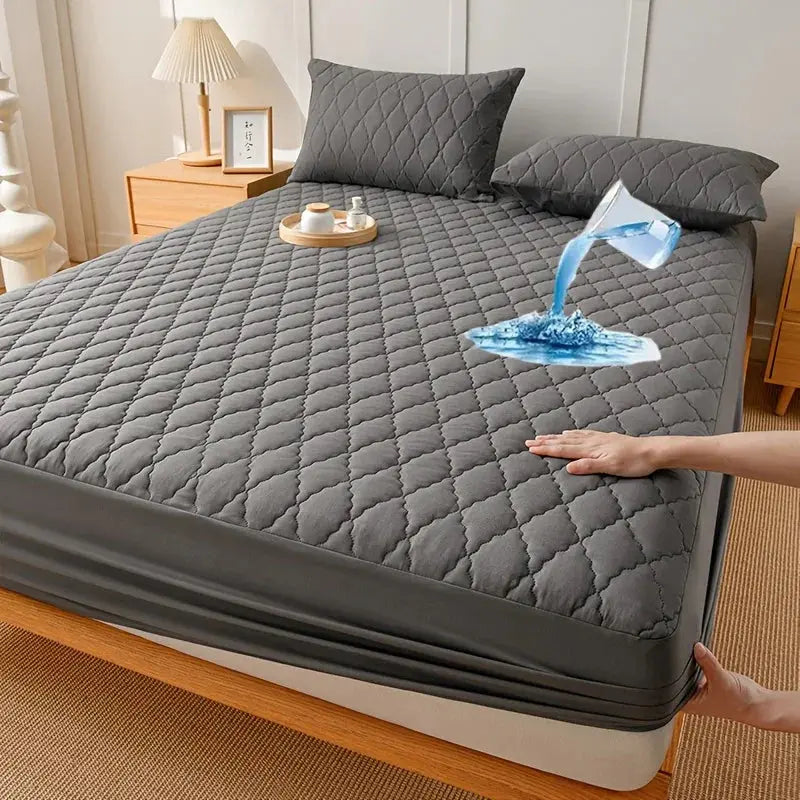 Quilted Protector With Waterproof Layer For Comfortable Sleep