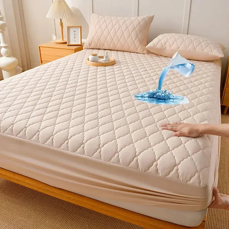 Quilted Protector With Waterproof Layer For Comfortable Sleep