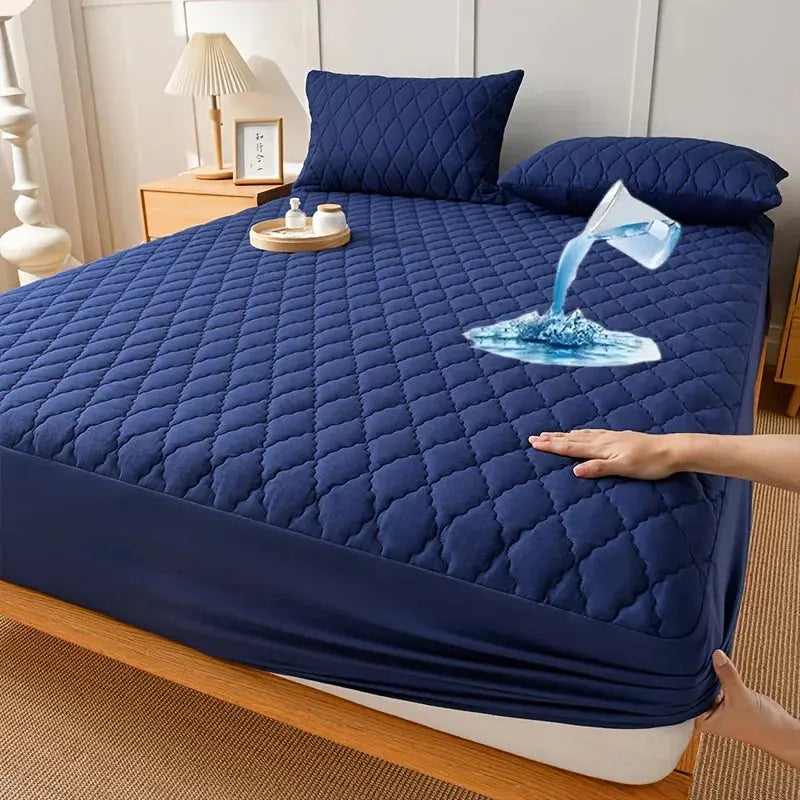 Quilted Protector With Waterproof Layer For Comfortable Sleep