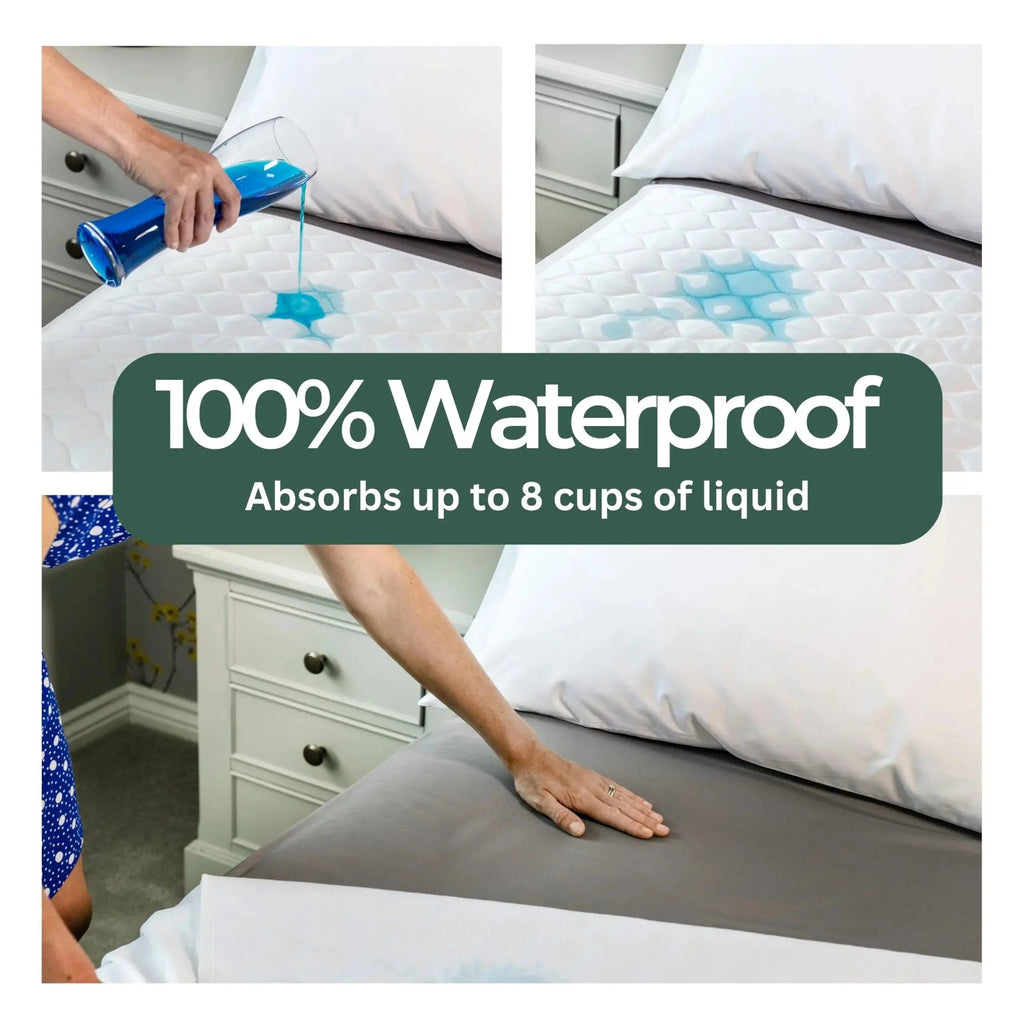Quilted Protector With Waterproof Layer For Comfortable Sleep