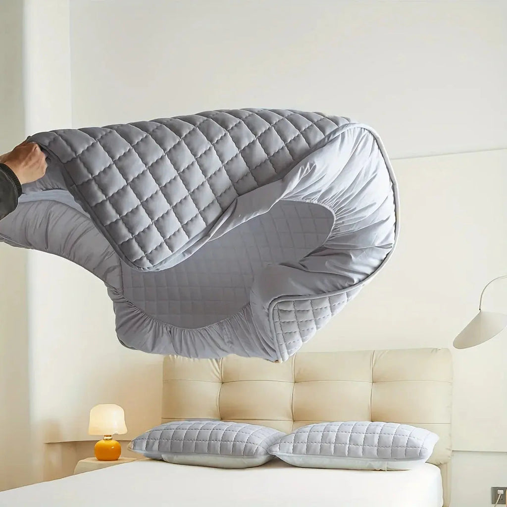 Quilted Protector With Waterproof Layer For Comfortable Sleep